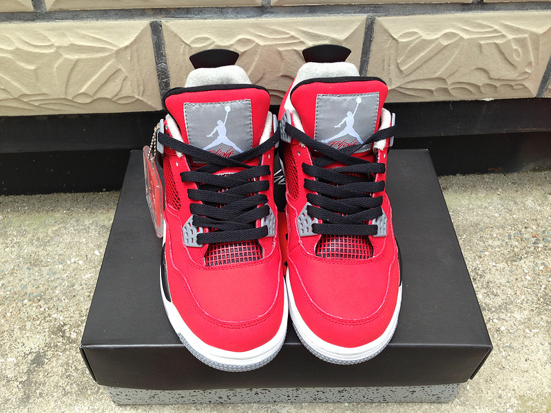 Air Jordan 4 Men Shoes Black/Red/Gray Online